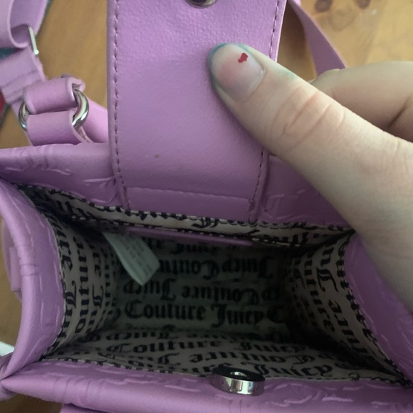 Juicy Couture All About That Bling Mini Tote Barbie Pink Lemonade Crossbody - Picture 3 of 3